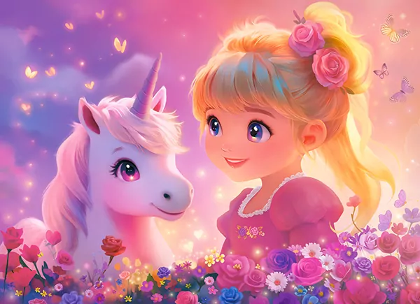 Puzzle 100 Princess with Unicorn CASTOR - tantis.pl