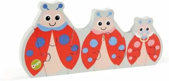 Puzzle dwustronne drewniane Biedronka