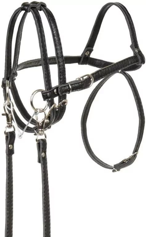 Ogłowie dla Hobby Horse Skippi ekoskóra czarne - tantis.pl
