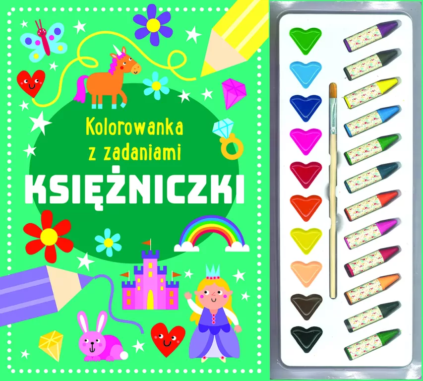 Kolorowanka z zadaniami. Księżniczki - tantis.pl