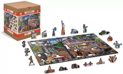 Puzzle drewniane 3D Ulica w centrum Main street L
