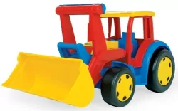 Gigant traktor ładowarka czerwono żółty
