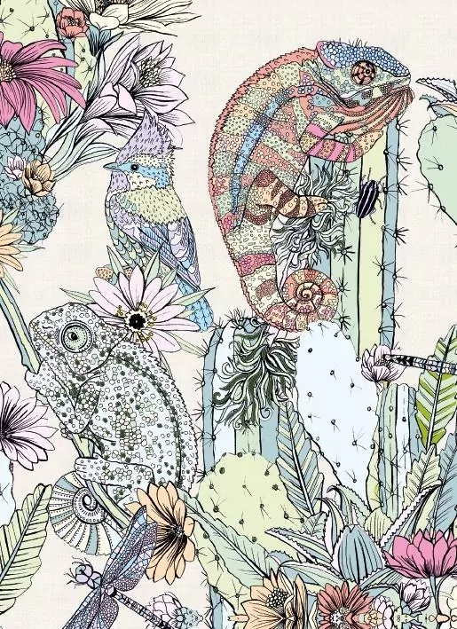 Karnet B6 z kopertą Cactus Chameleons - tantis.pl