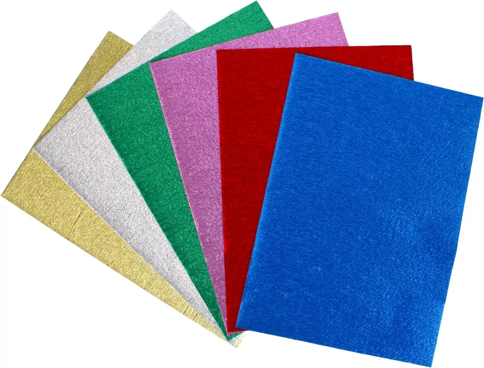 Papier krepowany metalizowany teczka c4 6 kolorów mix - tantis.pl