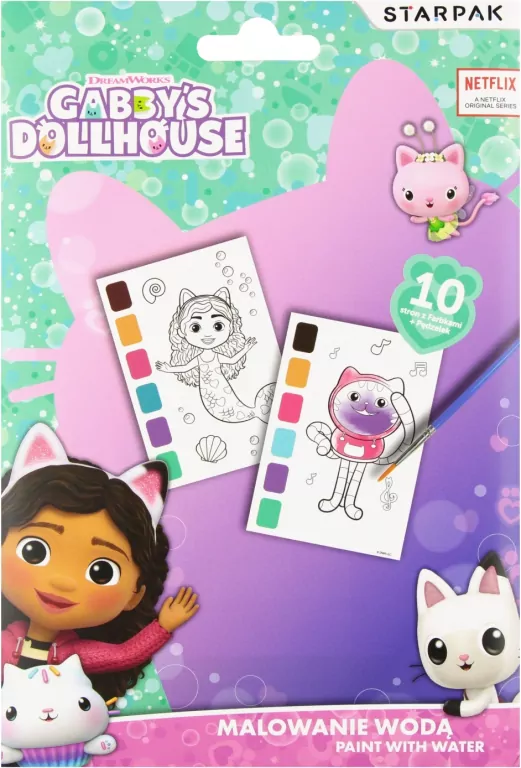 Malowanie wodą Koci Domek Gabi - tantis.pl