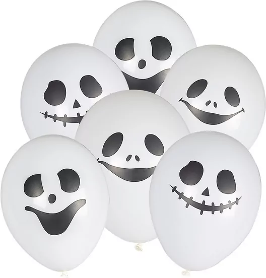 Balony z halloweenowym nadrukiem - duszki - tantis.pl