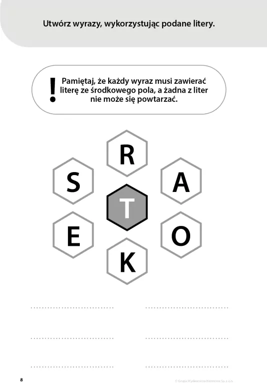 Proste łamigłówki językowe Ćwiczenia dla seniorów - tantis.pl