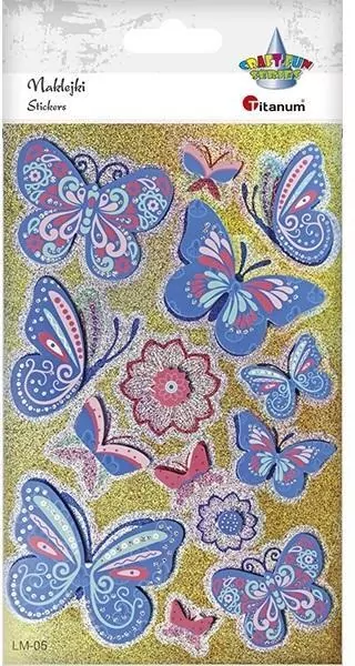 Naklejki foliowo-papierowe 3D motyle, 14 sztuk - tantis.pl
