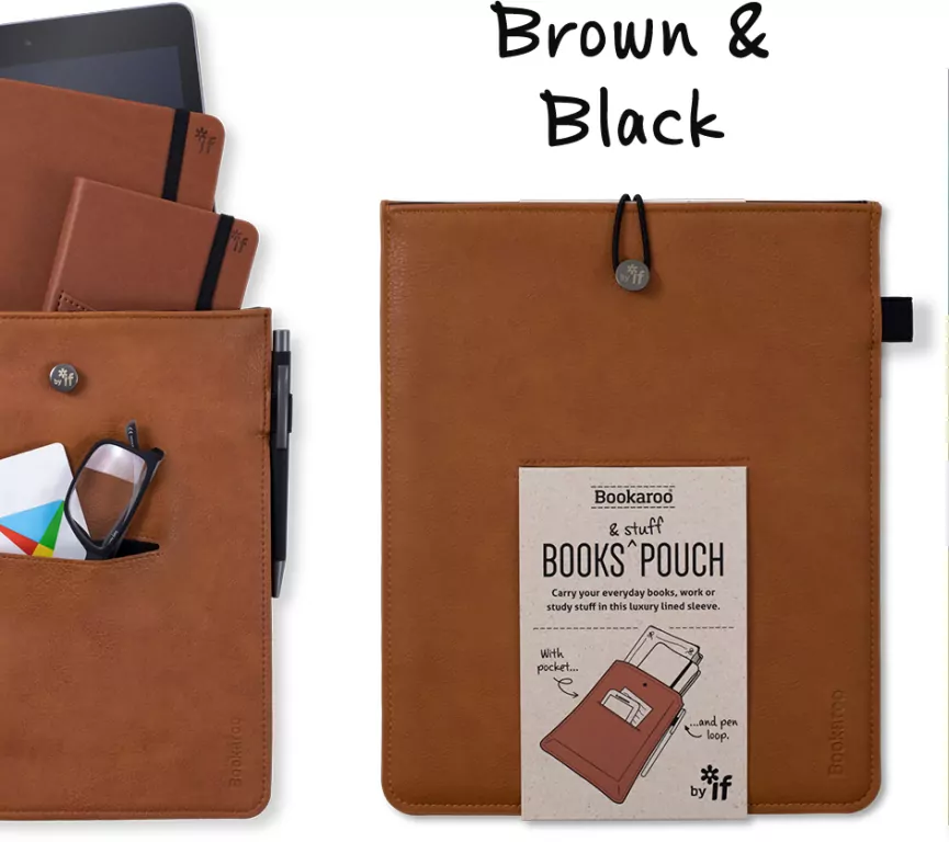 Bookaroo Books & Stuff - etui na książkę brązowe - tantis.pl