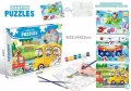 Puzzle do kolorowania 89el z farbami - tantis.pl