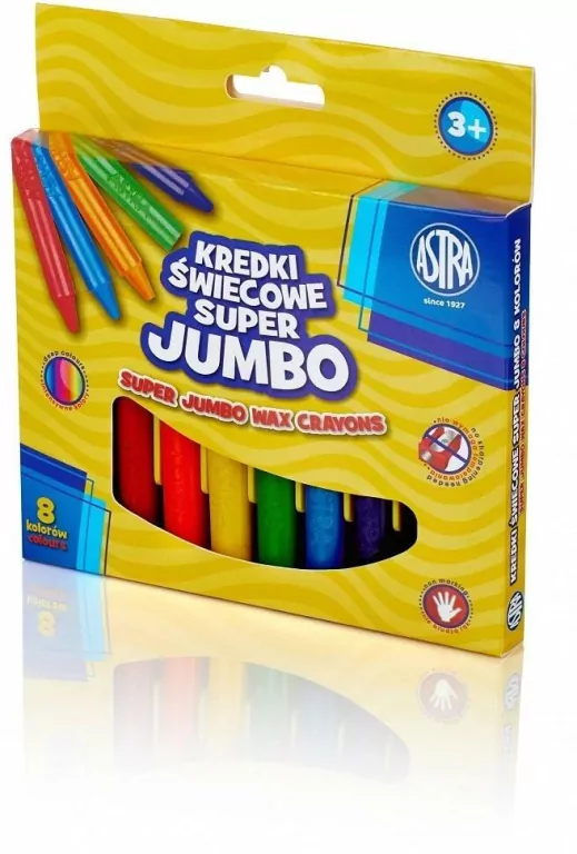 Kredki świecowe Super Jumbo 8 kolorów - tantis.pl