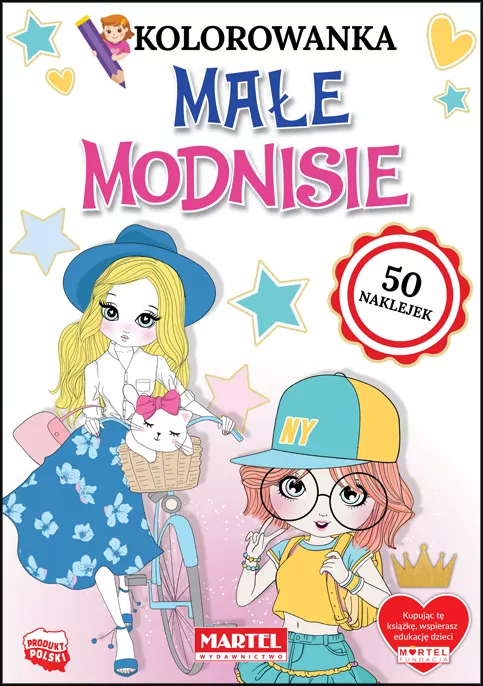 Małe Modnisie. Kolorowanka z naklejkami - tantis.pl