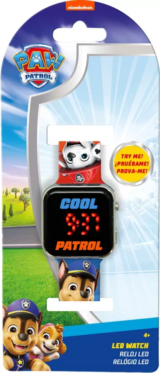 Zegarek LED z kalendarzem Paw Patrol PW20003 - tantis.pl