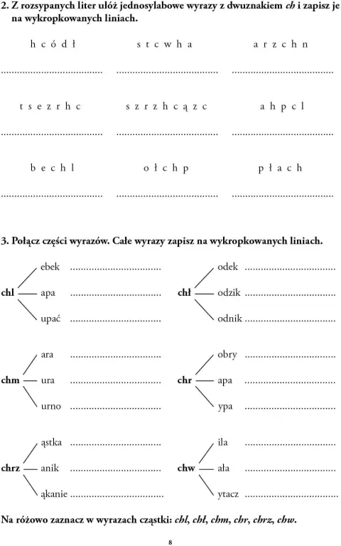 Ćwiczenia w terapii dysleksji i dysortografii ch-h - tantis.pl