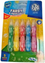 Farba w pędzelkach 5 kolorów Astra