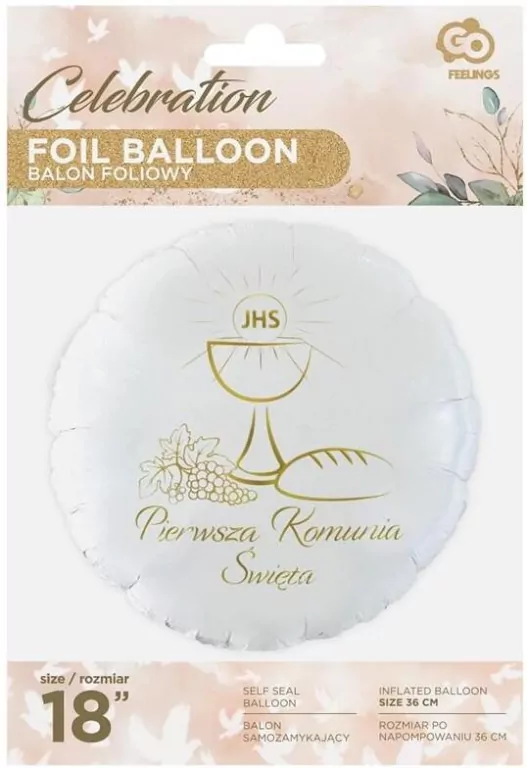 Balon foliowy. Pierwsza Komunia Święta - tantis.pl