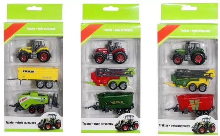 Traktor z dwoma przyczepami MIX - tantis.pl