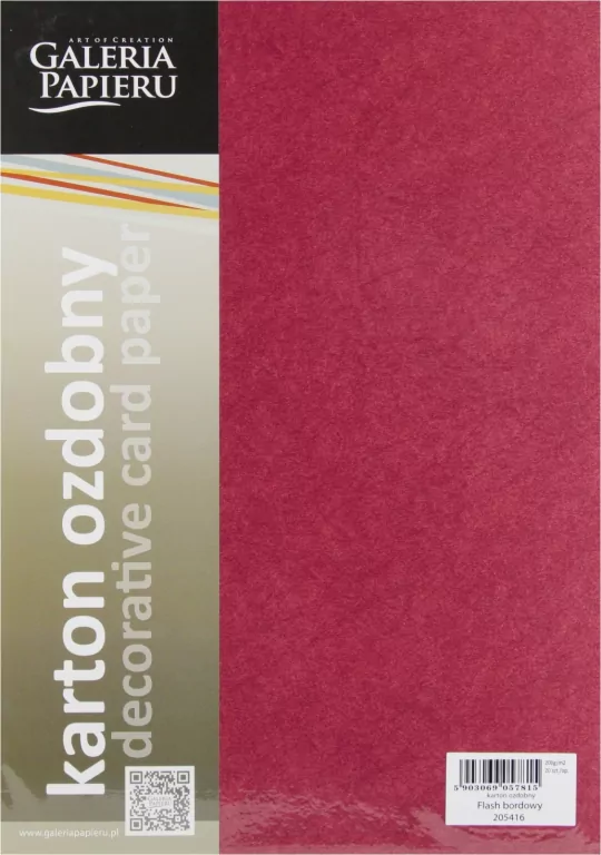 KARTON OZD A4 BORDO 200G FLASH GAL PAP 20ARK - tantis.pl