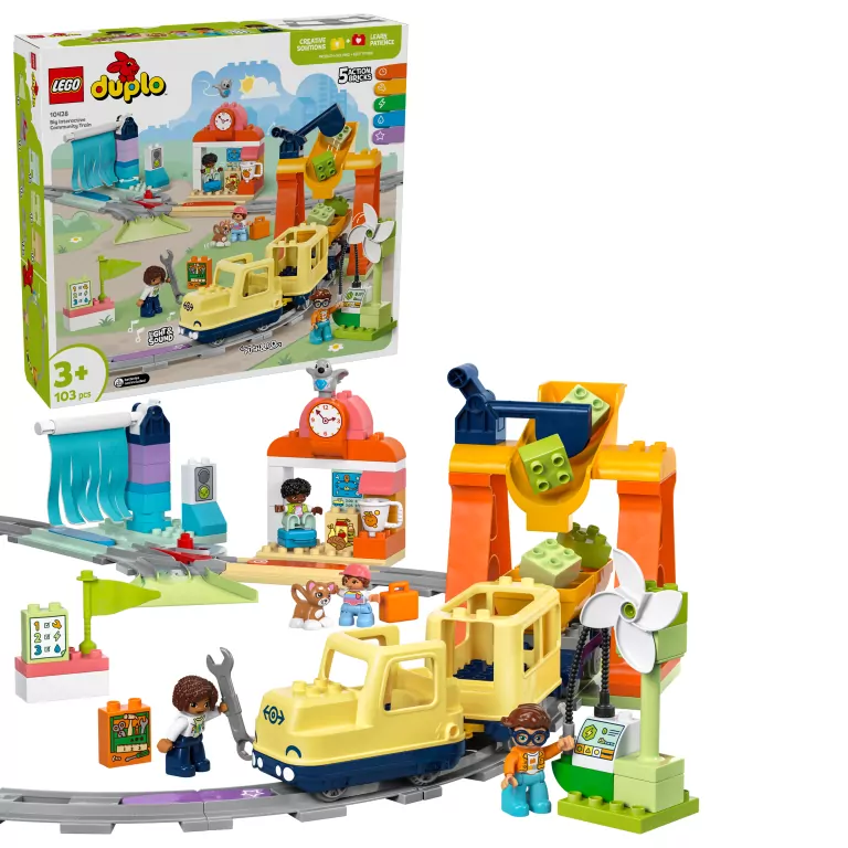 LEGO® Duplo. Duży interaktywny pociąg miejski 10428 - tantis.pl