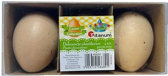 Dekoracje plastikowe zawieszki jajka 3szt - tantis.pl