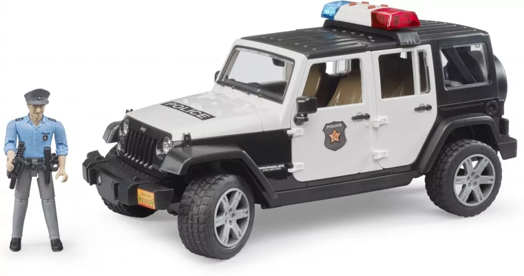 Bruder. Jeep Wrangler Unlimited Rubicon policyjny - tantis.pl