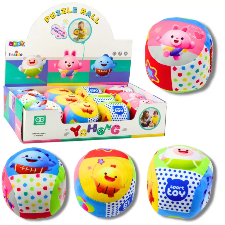 Piłka z grzechotką miękka 9cm MIX - tantis.pl
