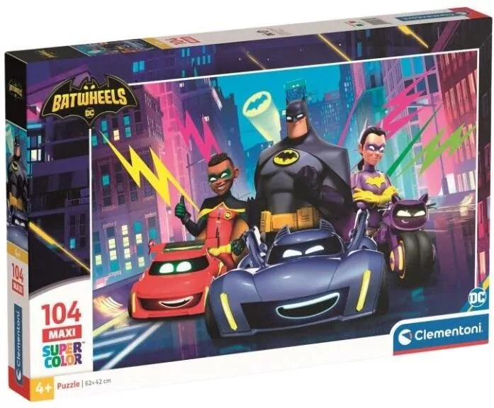 Puzzle 104 Maxi Super Kolor Batwheels - tantis.pl