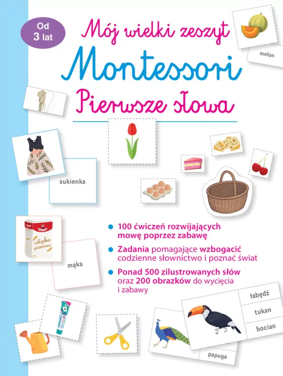 Mój wielki zeszyt Montessori. Pierwsze słowa - tantis.pl