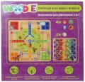 Gra drewniana 2w1 Chińczyk/Węże i drabiny Woodie - tantis.pl