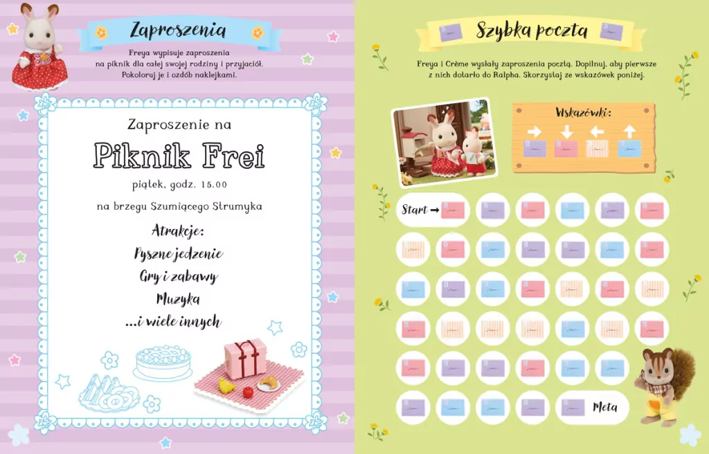 Piknik Frei. Zadania z naklejkami. Sylvanian Families - tantis.pl