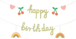 Baner papierowy Happy Birthday 100x18cm