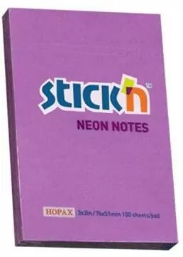 Notes samoprzylepny 76x51mm neon fioletowy - tantis.pl