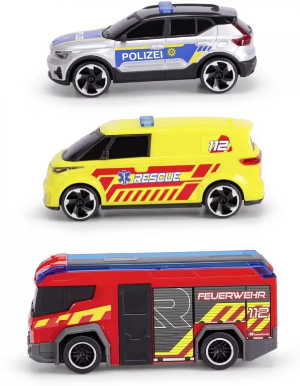 SOS Pojazdy ratunkowe 15,5cm 3-pak - tantis.pl