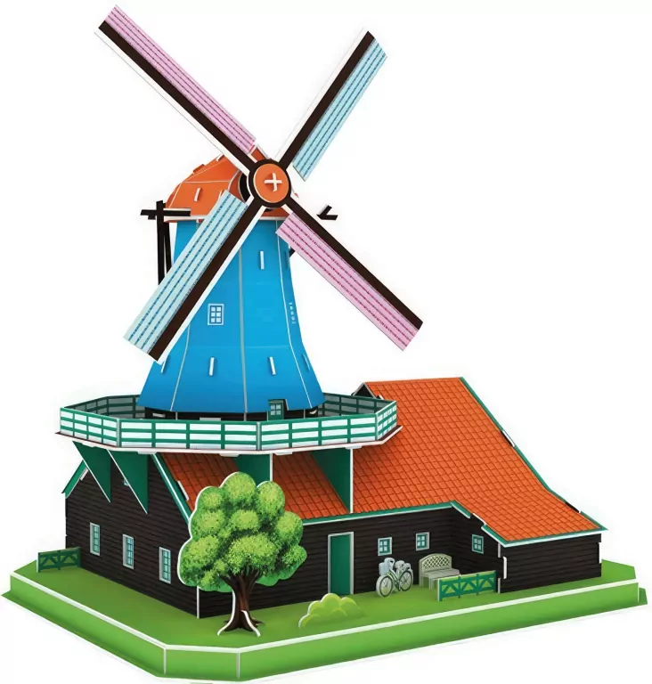 Puzzle 3D. Wiatrak holenderski - tantis.pl