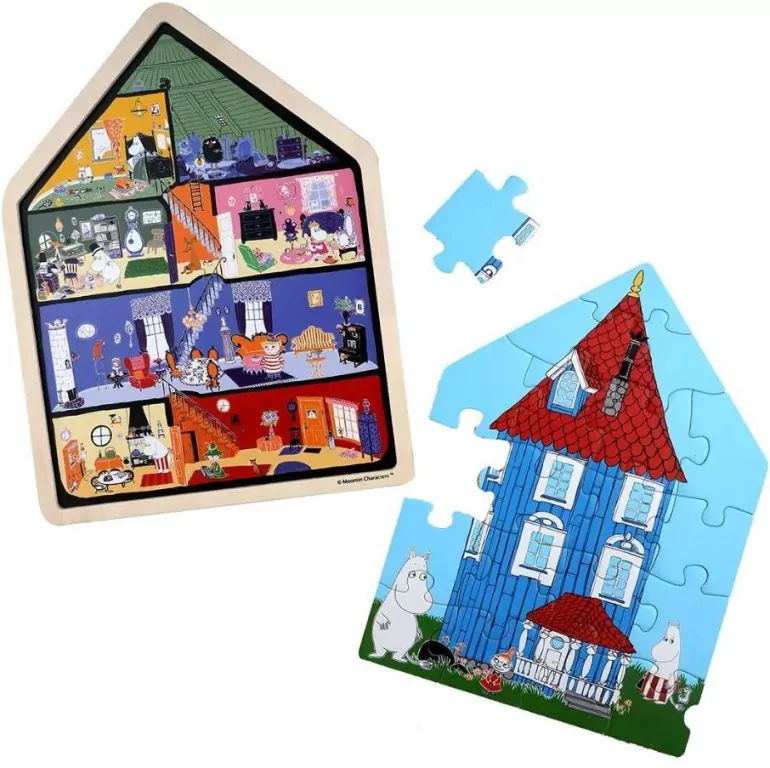 Puzzle Baby Muminki drewniane 19el - tantis.pl