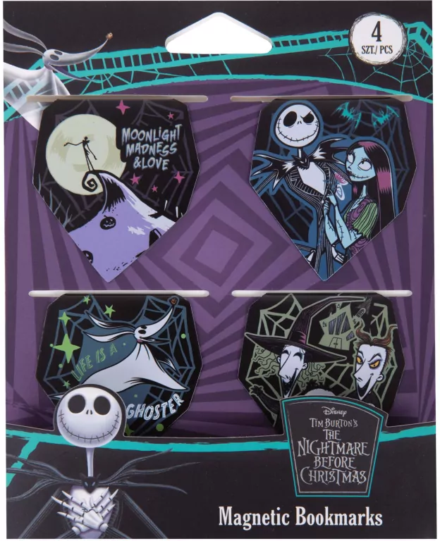 Zakładki magnetyczne Disney Burton's Nightmare 4szt. wzór 3 - tantis.pl