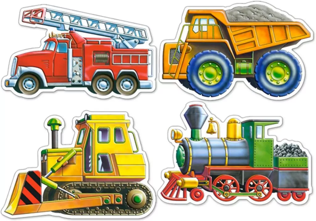 Puzzle 4w1 maxi. Pojazdy - tantis.pl