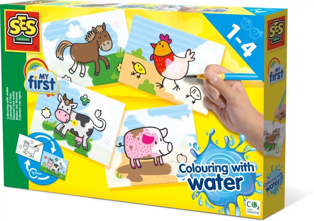 Moje pierwsze kolorowanie wodą. Farma - tantis.pl