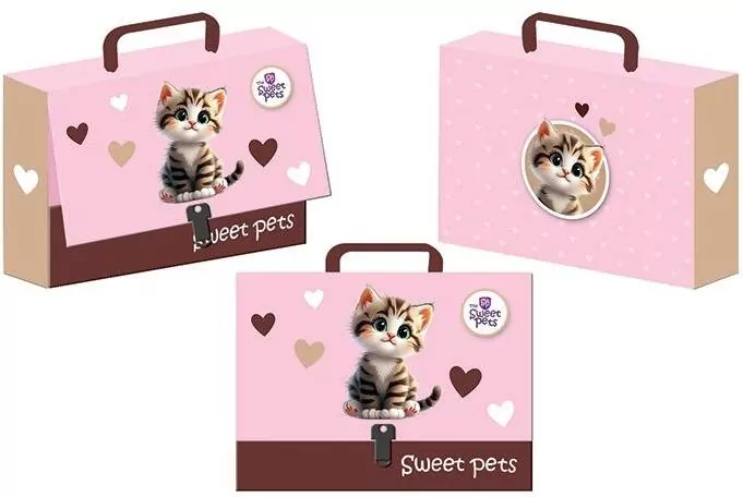 Teczka z rączką walizeczka The Sweet Pets Kot - tantis.pl
