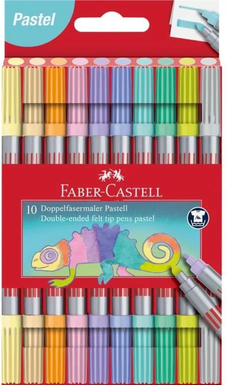 Flamastry dwustronne. Pastel 10 kolorów - tantis.pl