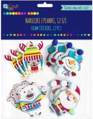 Naklejki z pianki świąteczni przyjaciele
