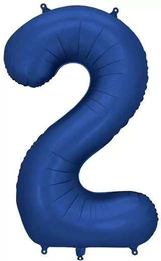 Balon foliowy cyfra 2 86cm granat - tantis.pl