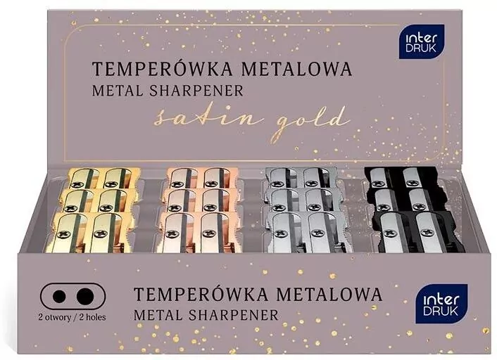 Temperówka podwójna metal Satin Gold (24szt) - tantis.pl