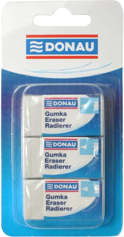 Gumka uniwersalna biała Donau. 3 sztuki - tantis.pl
