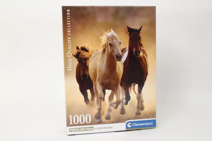 Puzzle 1000. Compact. Running Horses. 39771 - tantis.pl
