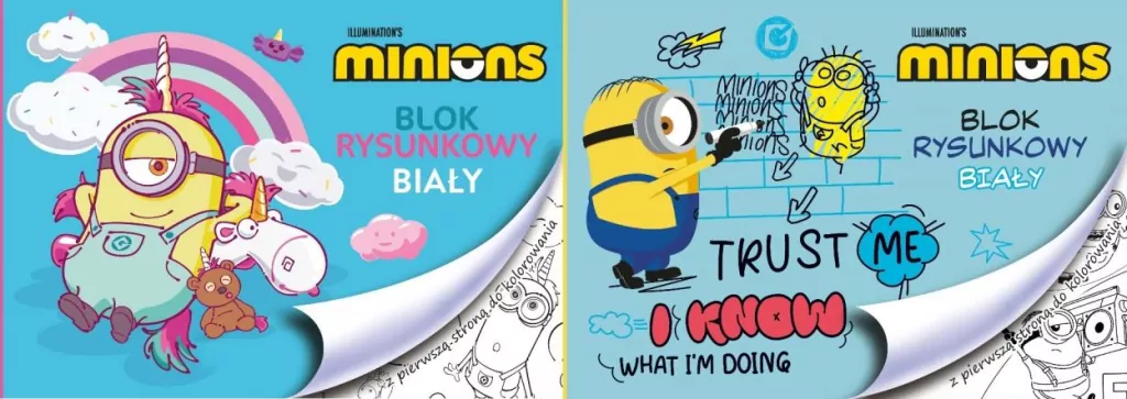 Blok rysunkowy A4/20K Minionki mix - tantis.pl