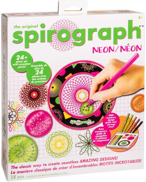 Spirograph. Zestaw kreatywny. Neon - tantis.pl