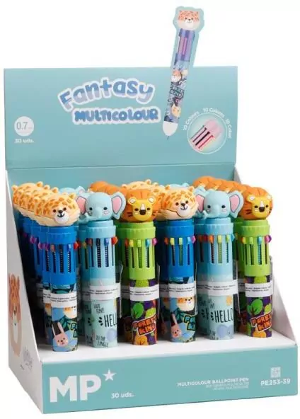 Długopis wielokolorowy Fantasy 10w1 Safari (30szt) - tantis.pl