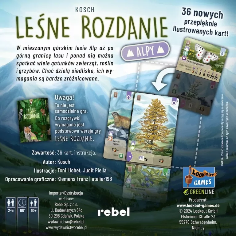 Leśne rozdanie: Alpy. Dodatek do gry - tantis.pl