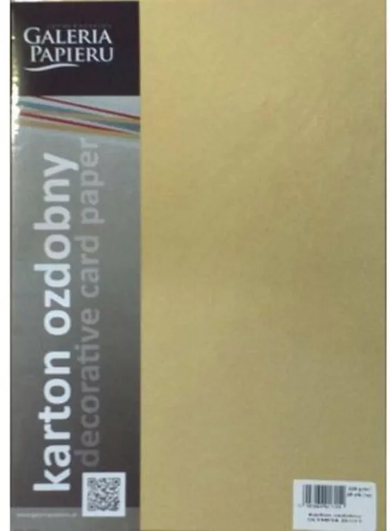 Karton ozdobny A4, Złoty 220G, 20 sztuk - tantis.pl
